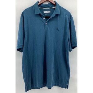 Tommy Bahama Polo Shirt Mens XLarge Blue Island Zone Short Sleeve Golf
